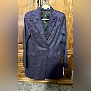 NWT Aidan Mattox glitter mini Tuxedo Dress. 12